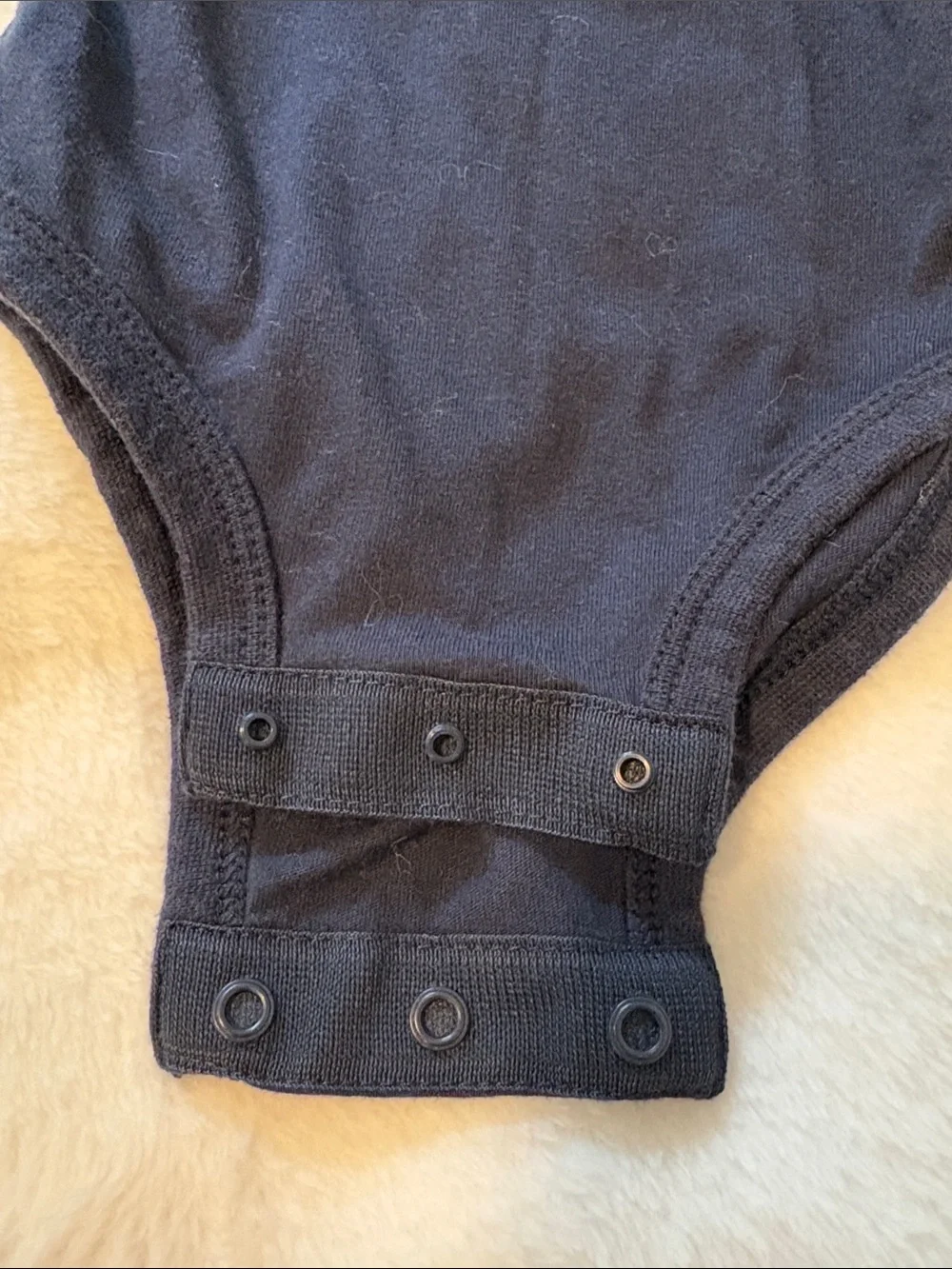 Nike newborn Navy One-Piece Bodysuit with White Swoosh